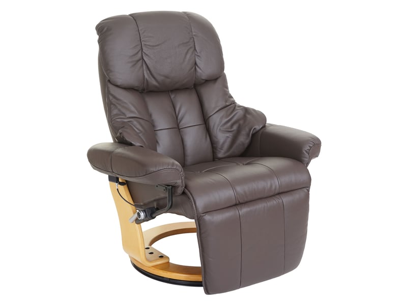  Mca fauteuil relax calgary 2, fauteuil de télévision, cuir, charge 150kg - marron, nature  - Conforama D