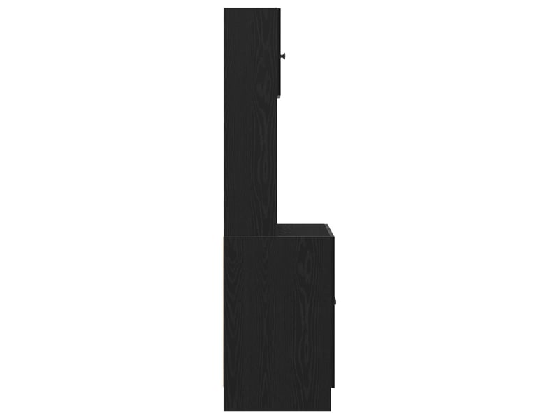 Buffet de cuisine, buffet haut chêne noir 60x50x180cm - Conforama E