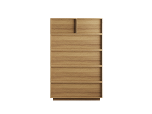 Commode 6 tiroir(s) <strong>OKWISH</strong> <strong></strong> coloris bois clair largeur 80 cm