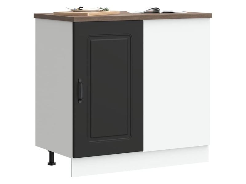  Meuble de rangement, meuble bas de cuisine bois d'ingénierie noir shl2686  - Conforama C