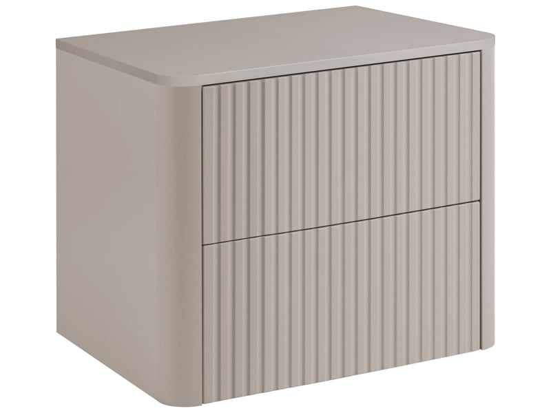  Plan de travail linea 60 cm cachemire mat pour meuble de salle de bain avec angles arrondis  - Conforama R