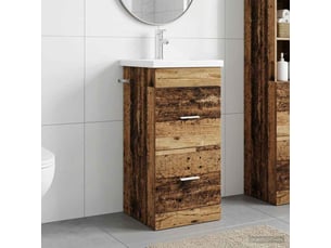 Meuble de salle de bain avec évier bois ancien shl6973
