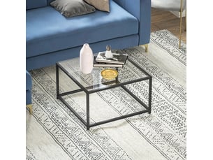 Table basse carré(e) coloris noir <strong>WISHDOR</strong> <strong></strong> - 68 cmx68 cm
