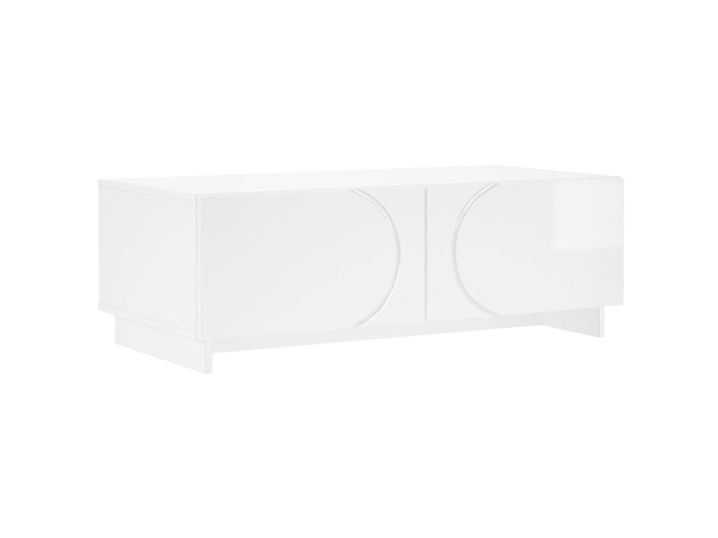  Table basse - table de salon - table à thé blanc brillant 102 x 50,5 x 35 cm bois composite  - Conforama A