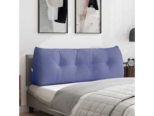 Coussin de dos, coussin de dossier bleu denim 140 x 24 x 50 cm tissu cf54542
