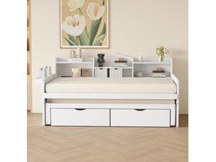 Lit gigogne 90x200 cm VIVRYN coloris blanc