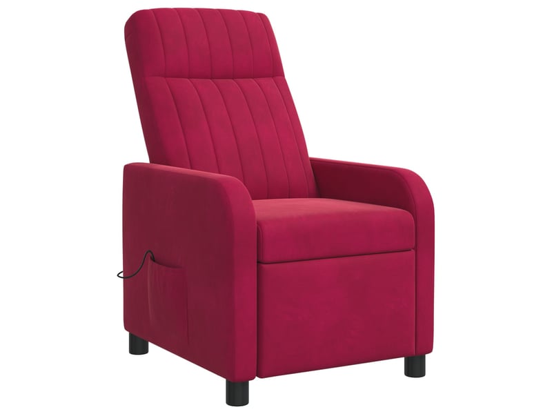  Vidaxl fauteuil de massage inclinable bordeaux velours (v)  - Conforama E