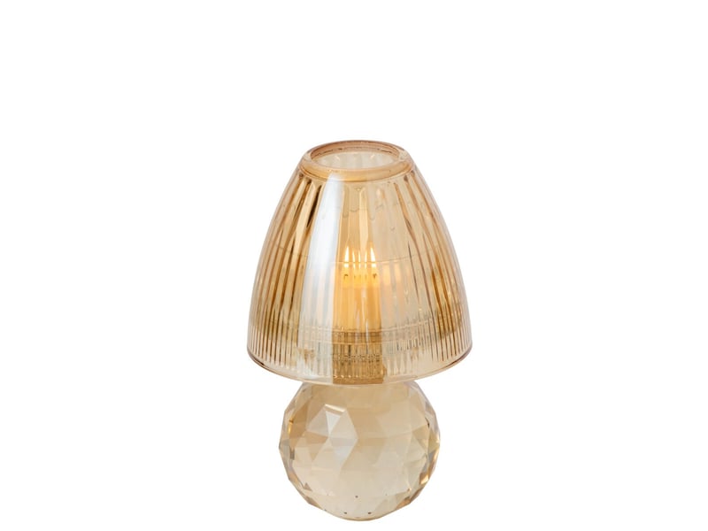  Photophore design en cristal célian 18cm champagne  - Conforama B