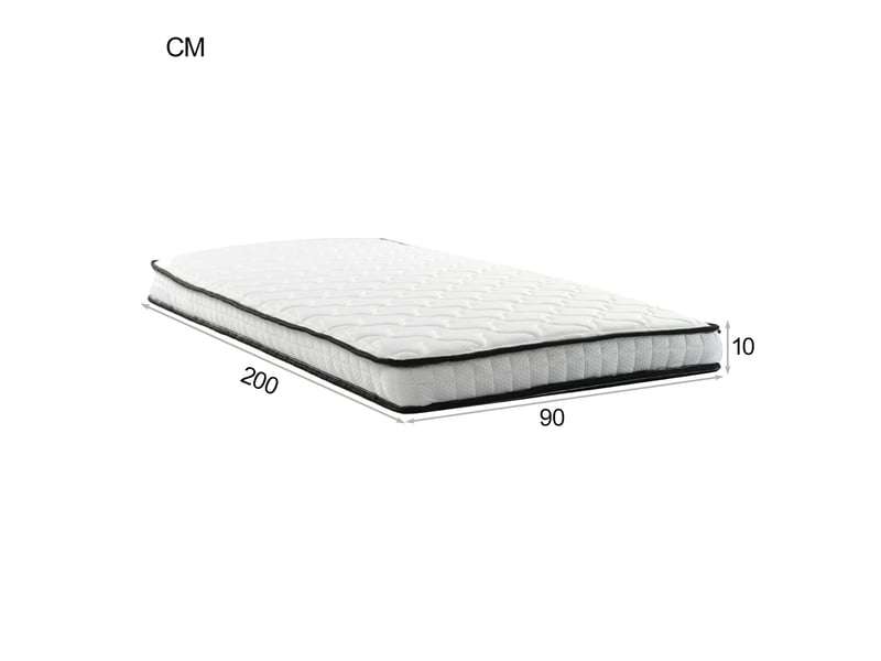 Matelas à ressorts modenvie 90 x 200 cm h3 épaisseur 10 cm blanc - Conforama C