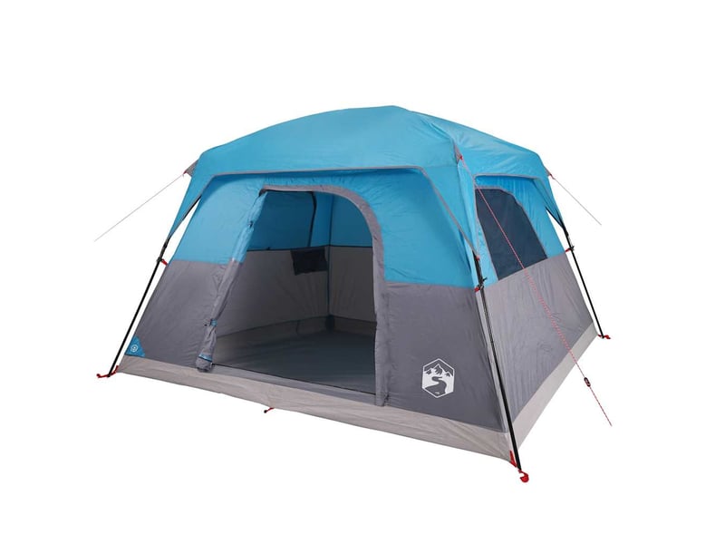 Tente de camping de cabine 4 personnes bleu imperméable shl24082 - Conforama E