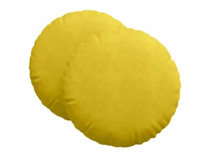 Lot de 2 coussins de siège, coussins décoratifs velours jaune ø60 x 21 cm cf59902