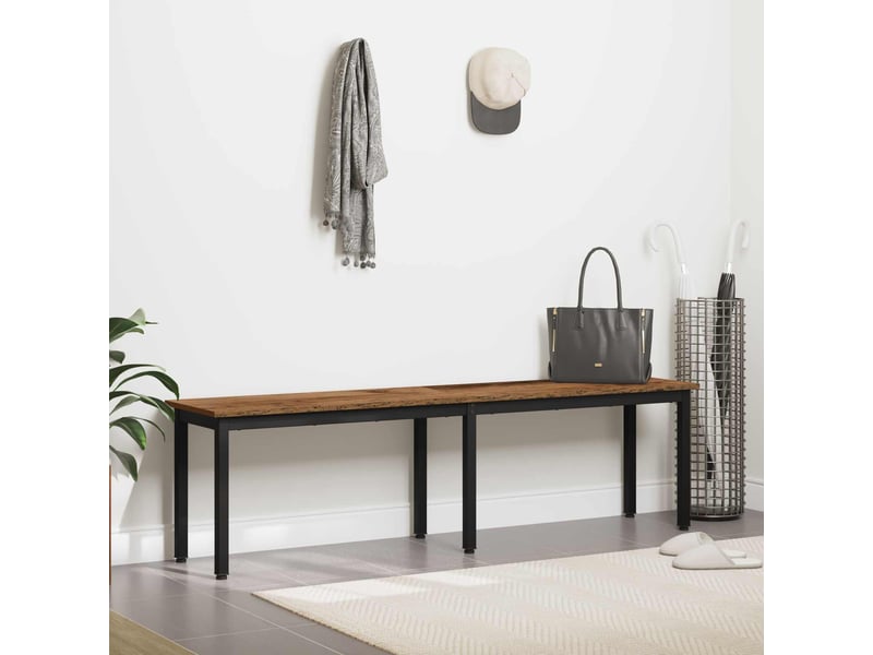 Banc d'entrée, banc d'intérieur bois ancien 160x35x45 cm bois d'ingénierie  - Conforama D