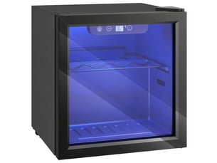 Cave à vin 12 bouteilles 36l, réfrigérateur à vin et boissons avec température réglable 4-16 °c, noir, porte réversible