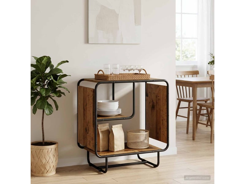  Buffet salon, buffet de rangement bois ancien 60x37,5x64,5 cm bois d'ingénierie  - Conforama B