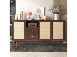 Buffet 3 porte(s) 2 tiroir(s) coloris marron