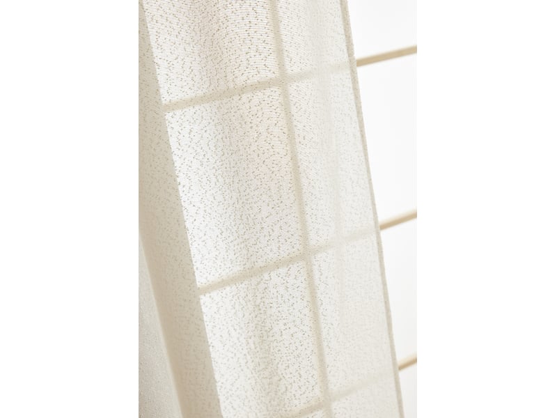  Rideau ajustable + 8 anneaux pince 140 x 270 cm polyester effet bouclette elda sable 15666 - Conforama D