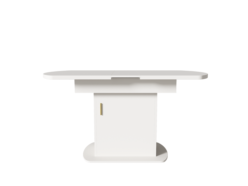  Table à manger extensible ovale 110-130 cm avec rangement  - Conforama A