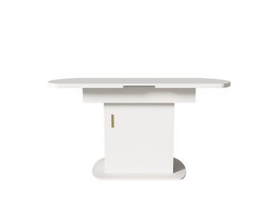 Table à manger extensible ovale 110-130 cm avec rangement