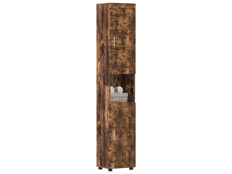 Ensemble d'armoire de salle de bain tulum chêne fumé cf62980 - Conforama C
