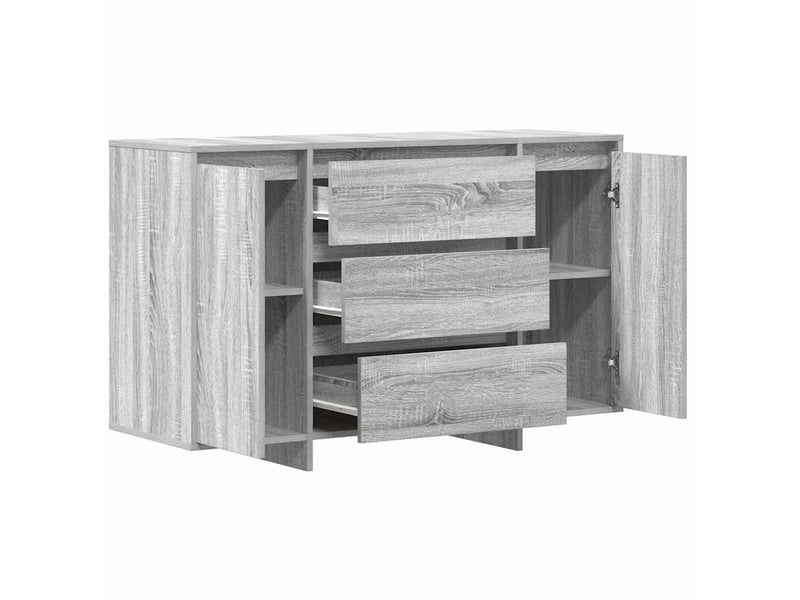  Buffet - bahut - meuble de rangement gris sonoma 120 x 41 x 75 cm bois d'ingénierie  - Conforama E