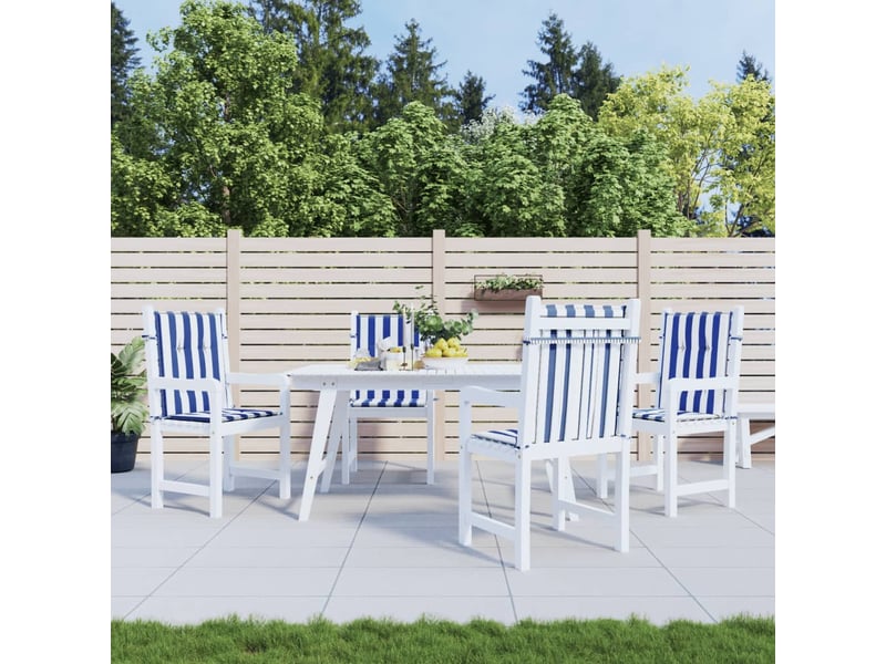  Lot de 4 coussins de dossier,  coussins de dos, bleu et blanc cf59454  - Conforama B