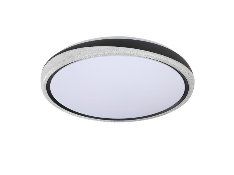  Plafonnier led fabrilamp charro noir 72 w 6480 lm 3000-4000-6000 k ø40 cm télécommande 244084009 - Conforama A