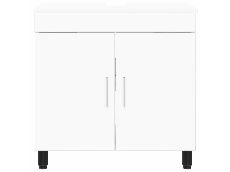 Unité de vanité de salle de bain, meuble de rangement blanc 60x35x60 cm shl9608 - Conforama E