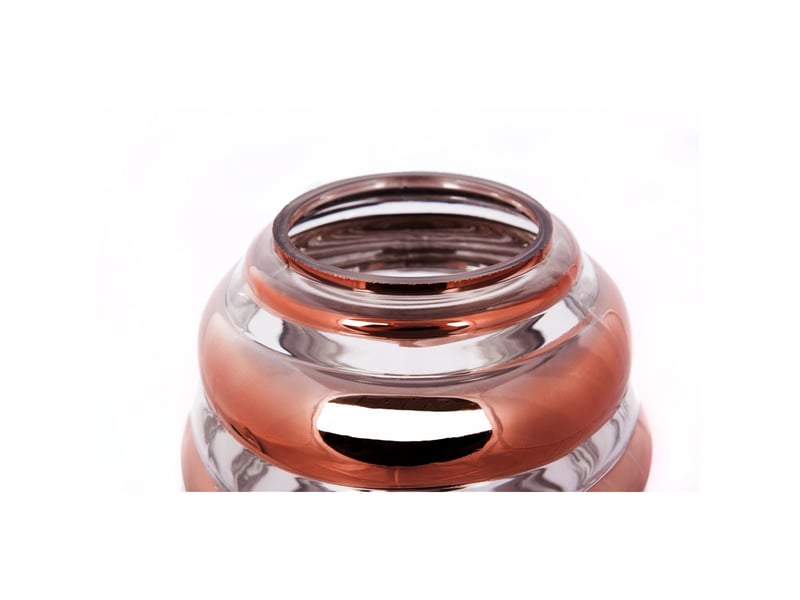  Lampe à poser en verre aladin ii 29cm cuivre  - Conforama B
