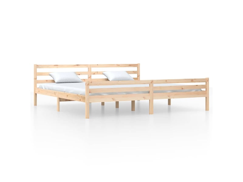 Lit double- lit adulte - cadre de lit sans matelas bois massif 200x200 cm - Conforama A