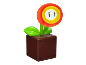 Lampe led 3d articulée fleur fire flower rouge et jaune usb 27 cm