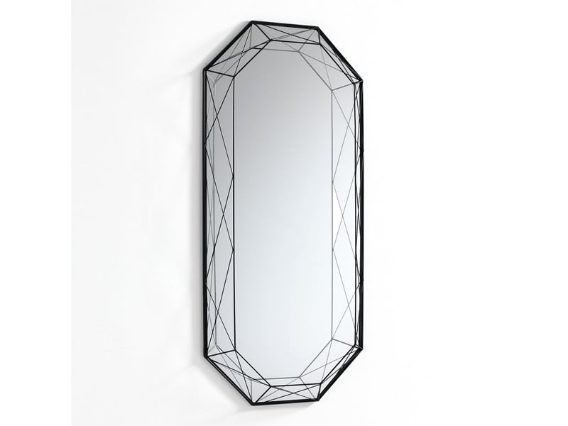 Miroir mural rectangulaire en métal noir mat shine 120  - Conforama A