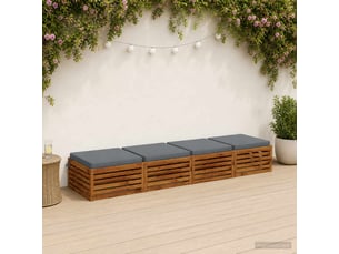 Lot de 4 coussins de siège, coussins d'assise soest 100 % polyester bleu cf60330