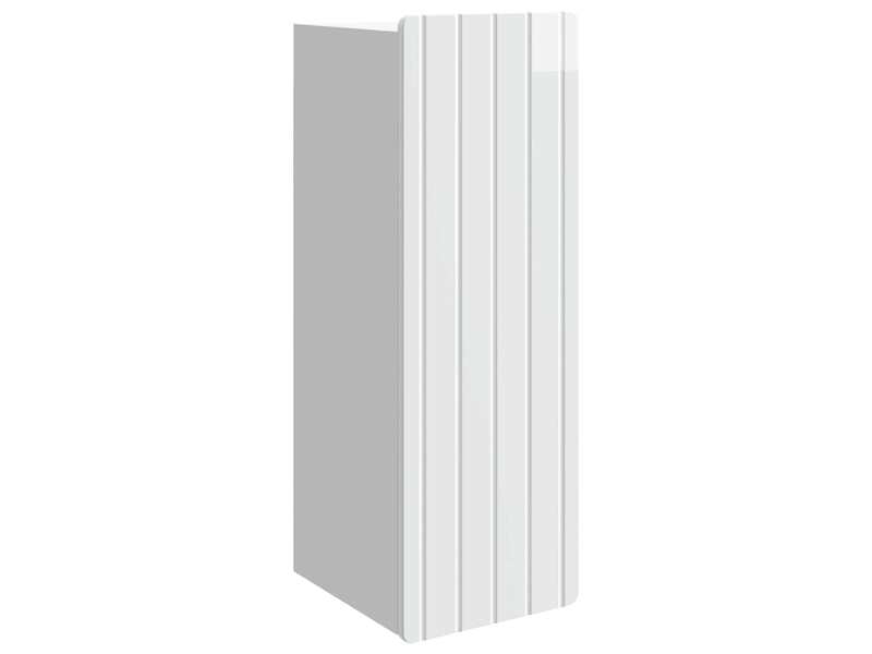  Armoire murale salon, meuble de rangement blanc brillant 33 x 34,5 x 94 cm  - Conforama A