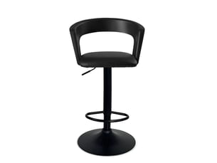 tabouret de bar assise réglable en hauteur <strong>KAYELLES</strong> 311-AYO - noir hauteur d'assise 80 cm vendu Par paire