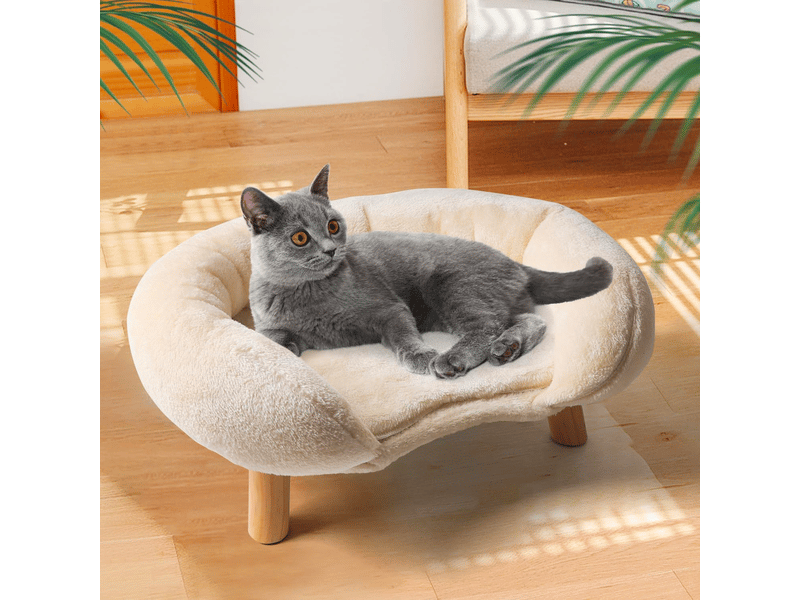  Fauteuil - polyester - beige 50x40x24cm - Conforama D