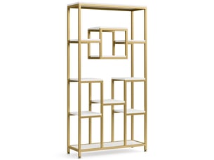 Bibliotheque coloris bicolore 11 étagère(s) DESMIU - 90 cm x 182.5 cm
