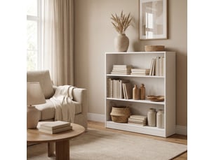 Bibliotheque coloris  blanc 3 étagère(s) <strong>VASAGLE</strong> <strong></strong> - 80 cm x 93 cm