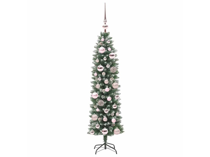  Sapin de noël - arbre de noël artificiel slim vert et blanc 120 cm  - Conforama D