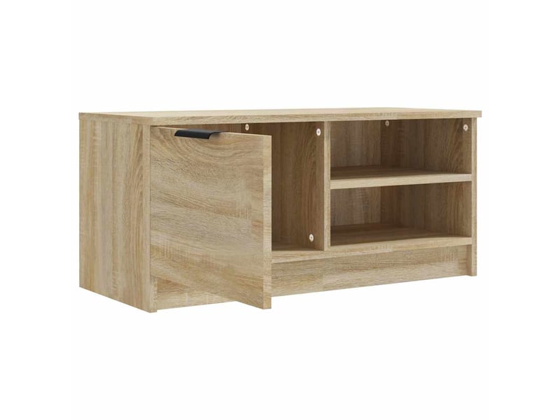  Meuble tv - banc tv - meuble de rangement chêne sonoma 80x35x36,5 cm bois d'ingénierie  - Conforama E
