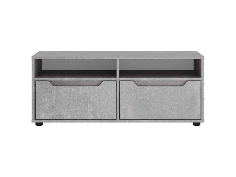  Meuble tv - banc tv - meuble de rangement visnes gris béton 100x40x38 cm bois d'ingénierie  - Conforama E