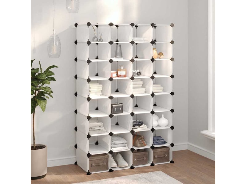  Meuble à chaussures, étagère à chaussures transparent 93x36,5x140 cm pp  - Conforama B