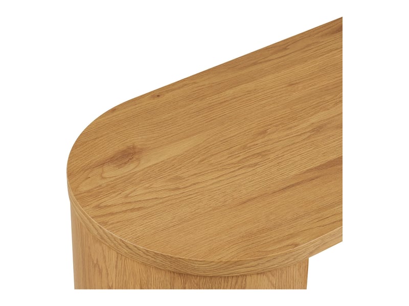  Console bibione en mdf naturel avec pieds en bois clair 114x38x75 cm  - Conforama D
