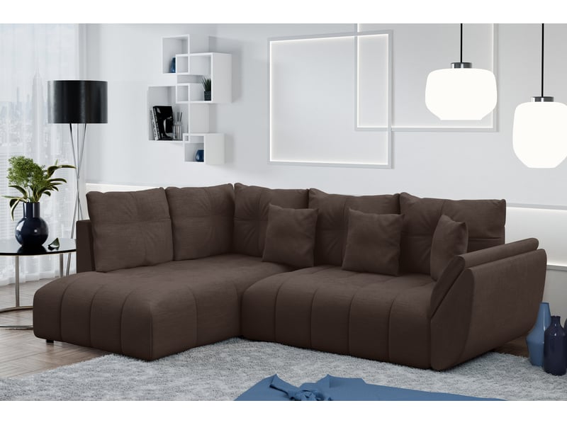 Canapé d angle convertible corleone canapé meridienne brun Corleone - Conforama B