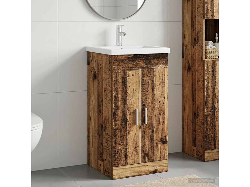  Meuble de salle de bain avec évier bois ancien shl5419  - Conforama B