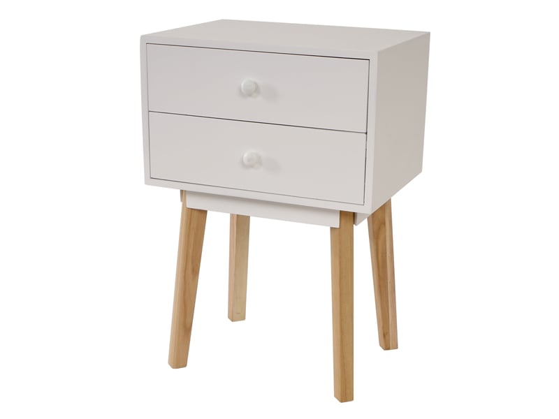  Commode malmö t271, armoire, table d'appoint, design rétro 59x40x30cm - blanc  - Conforama A