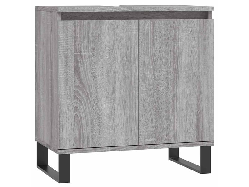  Amoire de salle de bain sonoma gris 58x33x60cm bois d'ingénierie shl3025  - Conforama A