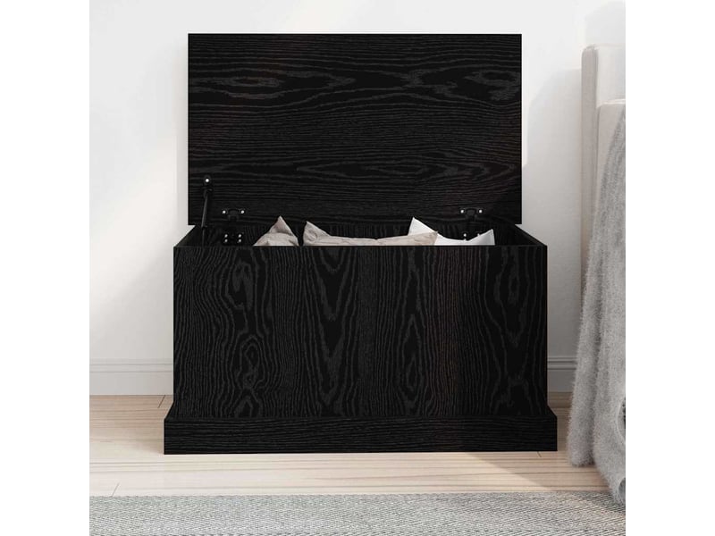  Boîte de rangement, coffre de rangement chêne noir 70x40x38 cm bois d'ingénierie  - Conforama D
