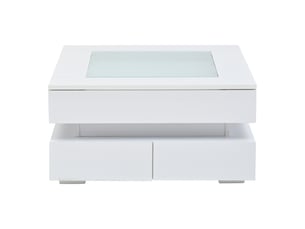 Table basse carré(e) coloris blanc <strong>ATELIER CONFORTIEL</strong> <strong></strong> - 70 cmx70 cm