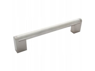 Poignée de meubles métallique, en tige, 320 mm, couleur acier inoxydable.