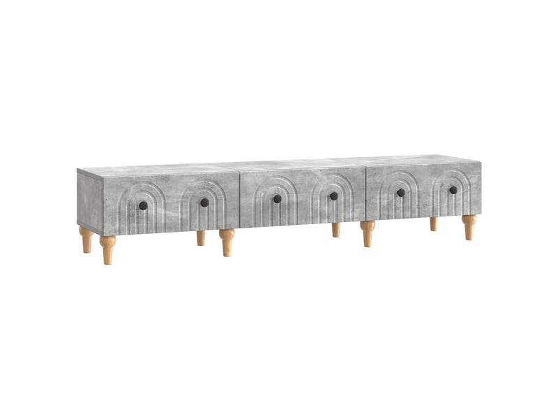  Meuble tv - banc tv - meuble de rangement gris béton 147 x 34,5 x 30 cm bois d'ingénierie  - Conforama A